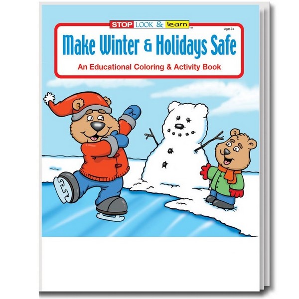CS0510B Make Winter & Holidays Safe Coloring and Activity BOOK Blank N